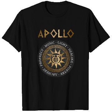 Discover Apollo Ancient Greek God of Music and Light Lyre Symbol T-Shirts