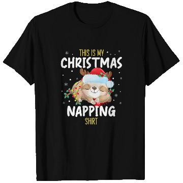 Discover Sloth Pet This Is My Christmas Napping Funny Sleeping Sloth T-Shirts
