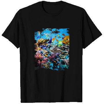 Discover Turtle Pet Ocean Dolphin Shark Turtle Coral Sea Fish Orca Whale Reef T-Shirts
