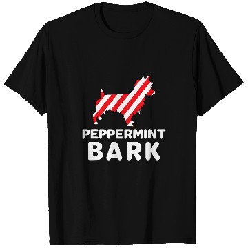 Discover Christmas Dog Peppermint Bark Australian Terrier Funny T-Shirts