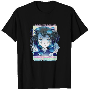 Discover Antisocial Sad Anime Waifu Girl Pastel Lofi Indie Aesthetic T-Shirts