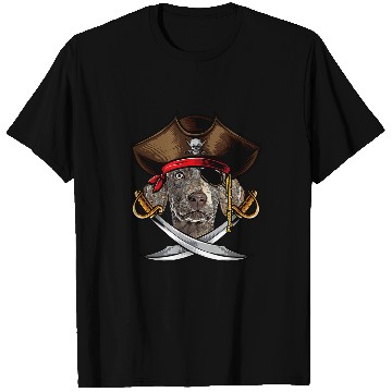 Discover Funny Weimaraner Dog Pirate Captain Halloween T-Shirts