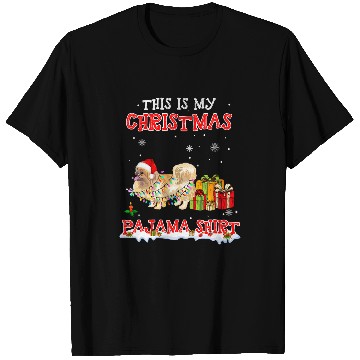 Discover Cute Tibetan Spaniel On Snow   Christmas Pajama T-Shirts