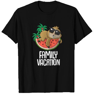 Discover Sloth Pet chilling on melon Family Vacation T-Shirts
