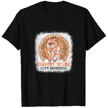 Discover Butterfly Orange Rainbow Support Squad COPD Awareness T-Shirts