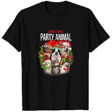 Discover Sloth Pet Christmas Party Animal Dogs Cats And Sloth Graphic T-Shirts