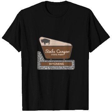 Discover Sinks Canyon State Park Wyoming Welcome Sign Vacation T-Shirts