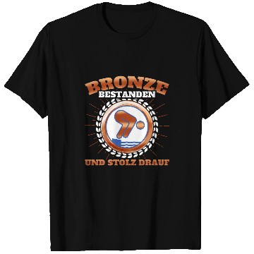 Discover Swimming Pool badge bronze float T-Shirts