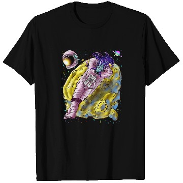 Discover Anime Alien Girl Astronaut Nostalgia Wave Design T-Shirts