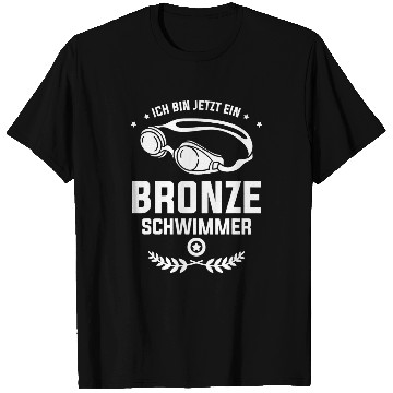 Discover Swimming Pool Ich Bin Jetzt Ein Bronze Swimmer Swimming Trainer T-Shirts