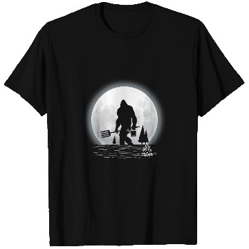 Discover bigfoots Farmer Sasquatch Cryptid Farming Rural Legend T-Shirts