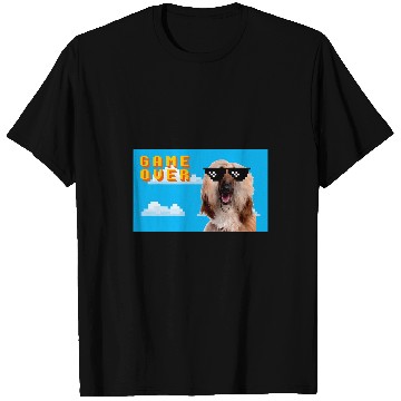 Discover 8Bit Game Over Afghan Hound 2 T-Shirts