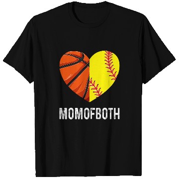 Discover Basketball Softball Mom of Both T-Shirts