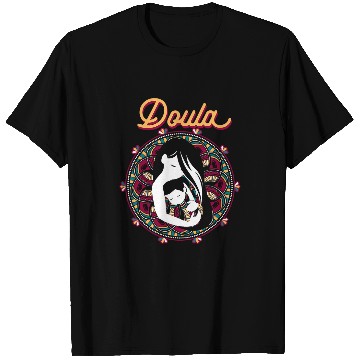 Discover Doula Floral Birth Companion Birth Coachs Assistant 9 T-Shirts