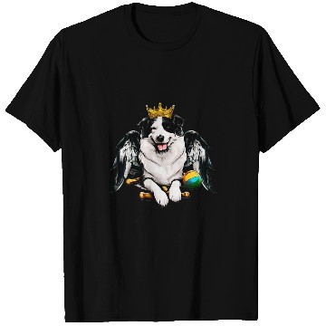 Discover Border Collie With Angel Wings Mini Gift Design T-Shirts
