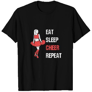 Discover Eat Sleep Cheer Repeat vintages Cheerleading Coach T-Shirts