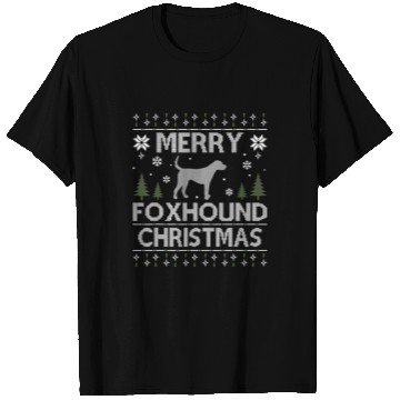 Discover Merry FOXHOUND Christmas Dogs Ugly Christmas T-Shirts