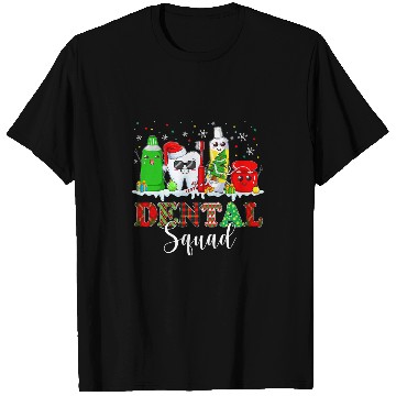 Discover Christmas Dental Squad Dental Assistant Santa Hat Xmas T-Shirts