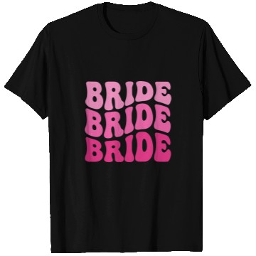 Discover Bachelorette Party Groovy Bride Retro Graphic Bridal T-Shirts