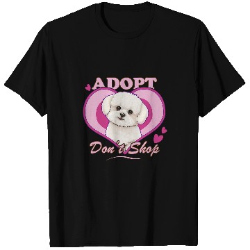 Discover Adopt Dont Shop Bichon Frise Dog Rescue Adoption T-Shirts