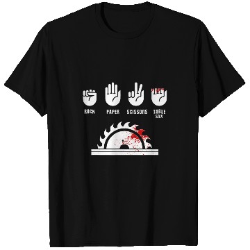 Discover Funny Carpenter Rock Paper Scissors Able Saw T-Shirts