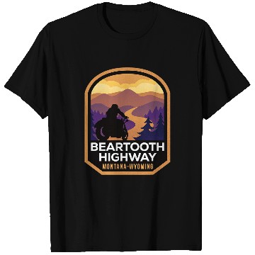 Discover Beartooth Highway Montana Wyoming Motorcycle Biker T-Shirts