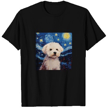 Discover Bichon Frise Starry Night For Dog Mom Dog Dad 1 T-Shirts