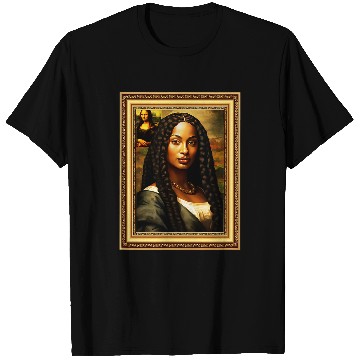 Discover African American Mona Lisa famous Leonardo Da Vinci Art T-Shirts