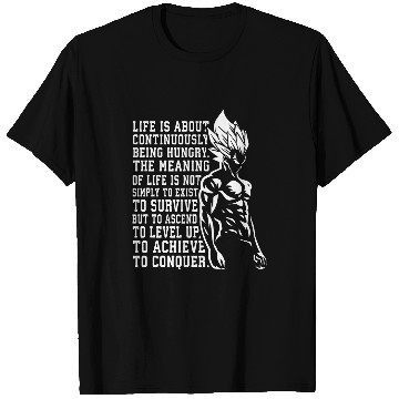 Discover Conquer Anime Gym Workout Fitness Lifting Motivational T-Shirts