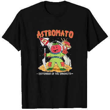Discover Lacrosse Gift Funny Astro Tomato Spaghetti Defender Pasta Spaceman T-Shirts