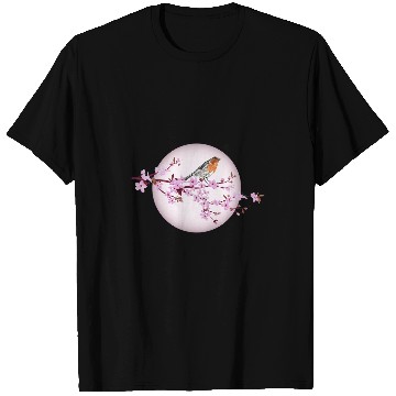 Discover Robin enjoys cherry blossom T-Shirts