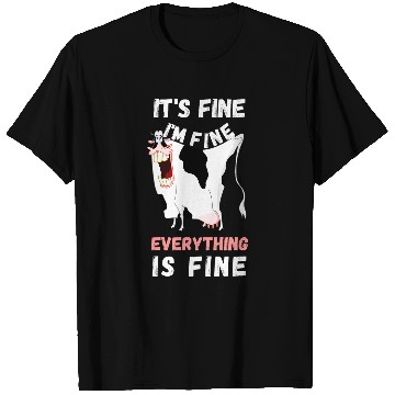 Discover Cow Lover Its Fine Im Fine Everything Is Fine Funny Cow Farmer T-Shirts