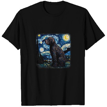 Discover Dog in starry night van gogh Newfoundland 2 T-Shirts