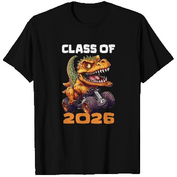 Discover Class of 2026 Dinosaur TRexs Back To School Racing T-Shirts