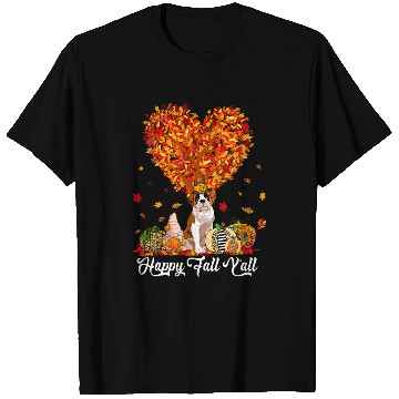 Discover Happy Fall Yall Funny Bernard Autumn Pumpkins T-Shirts