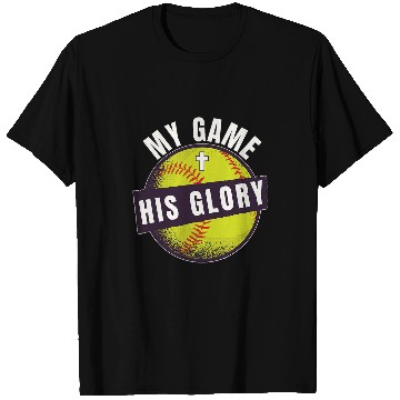 Discover Christian Softball My Game His Glory Jesus Softball T-Shirts