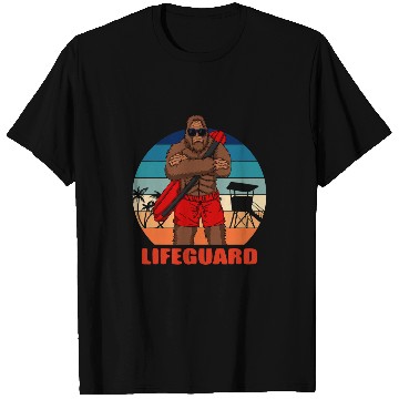 Discover bigfoots Sasquatch cryptozoology lifeguard apparel T-Shirts