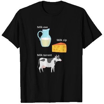 Discover Cow Lover Milk Cheese Cow Computer Nerd Geek Coder Funny Design T-Shirts
