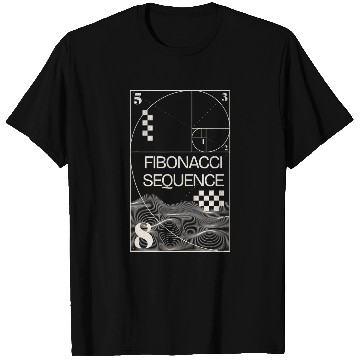 Discover Fibonacci Sequence Golden Spiral Streetwear Aesthetic Math T-Shirts