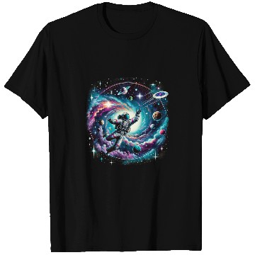 Discover Cool Galaxy Frisbee player Astronaut on Ultimate Frisbee T-Shirts