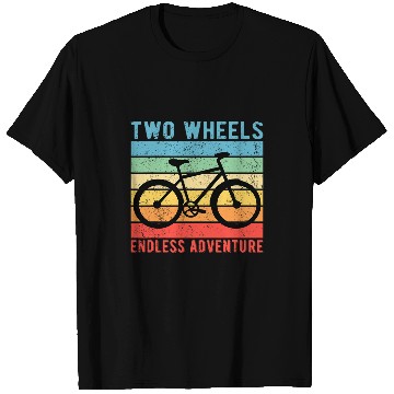 Discover Bicycle Cycling Cyclist Two Wheels Endless Adventure 1 T-Shirts