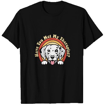 Discover Emotional Support Therapy Dog Dalmatian Breed Retro Spots T-Shirts