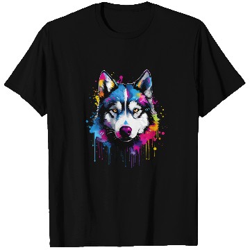 Discover Colorful Siberian Husky Dog T-Shirts