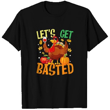 Discover Lacrosse Gift lets get basted cool turkey autumn 2thanksgiving 2 T-Shirts