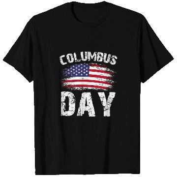 Discover Happy Columbus Day Native American US Flag T-Shirts