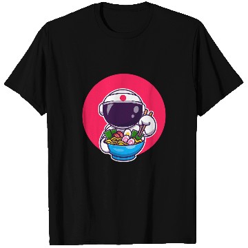 Discover Astronaut Eats Ramen Anime Space T-Shirts