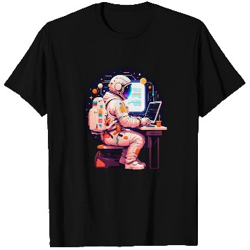 Discover Astronaut Explorer Galaxy Coding Laptop Space T-Shirts
