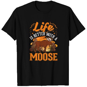 Discover Lacrosse Gift Life is better with a Moose Scandinavia Moose Antler T-Shirts