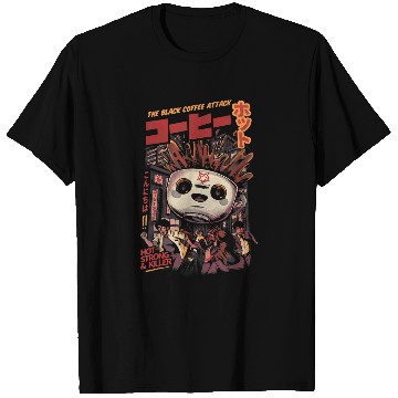 Discover Black Coffee Magic Kaiju Monster Japanese Art T-Shirts