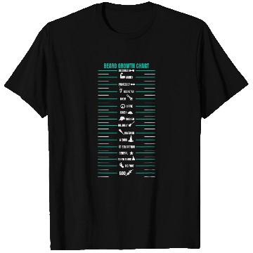 Discover Beard Growth Chart Bearded Man Barber 21 T-Shirts